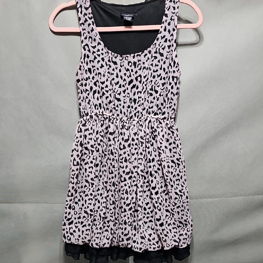 Rue21 Pink and Black Leopard-Print Tank Dress - Picture 1 of 6